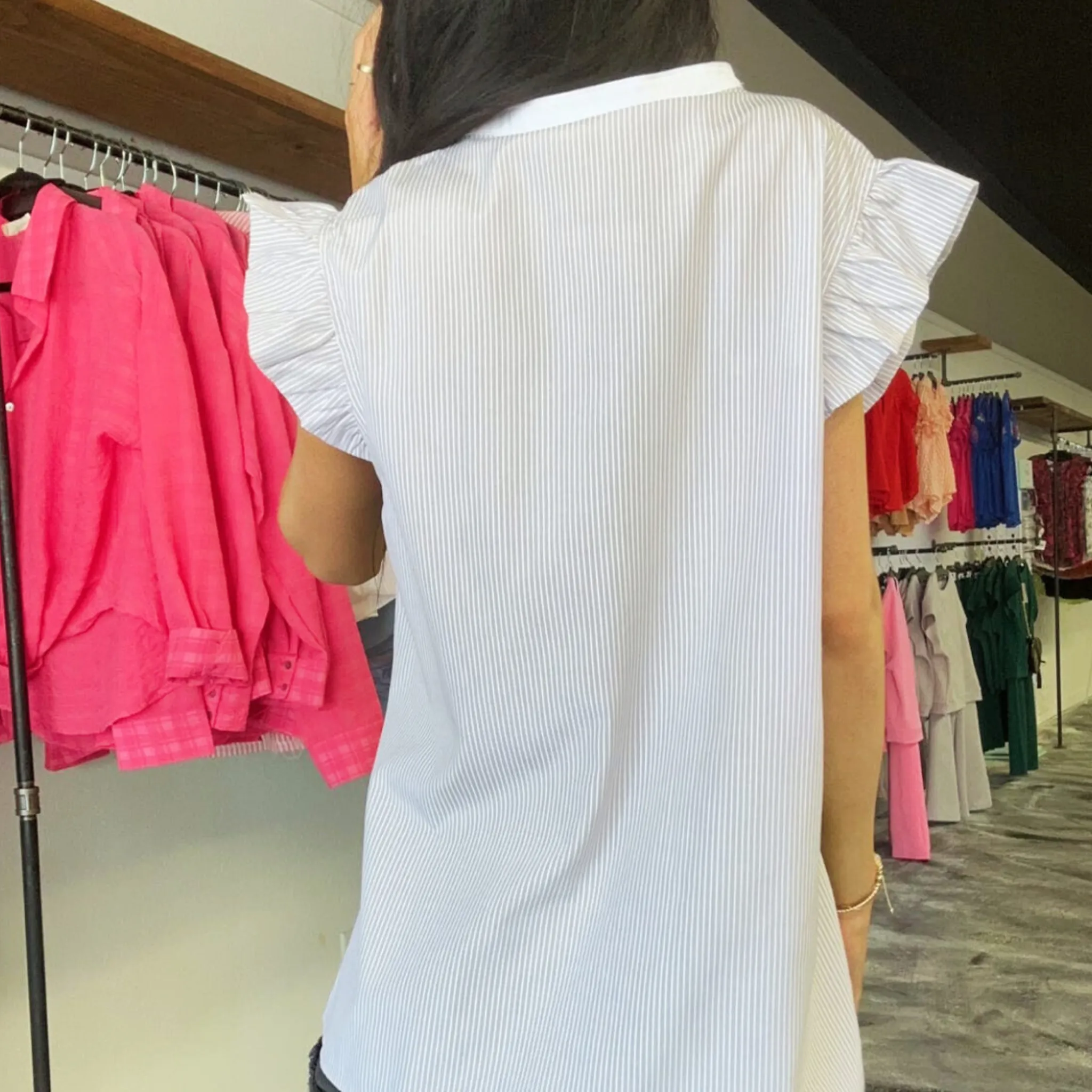 Charleston Getaway Ruffle Top