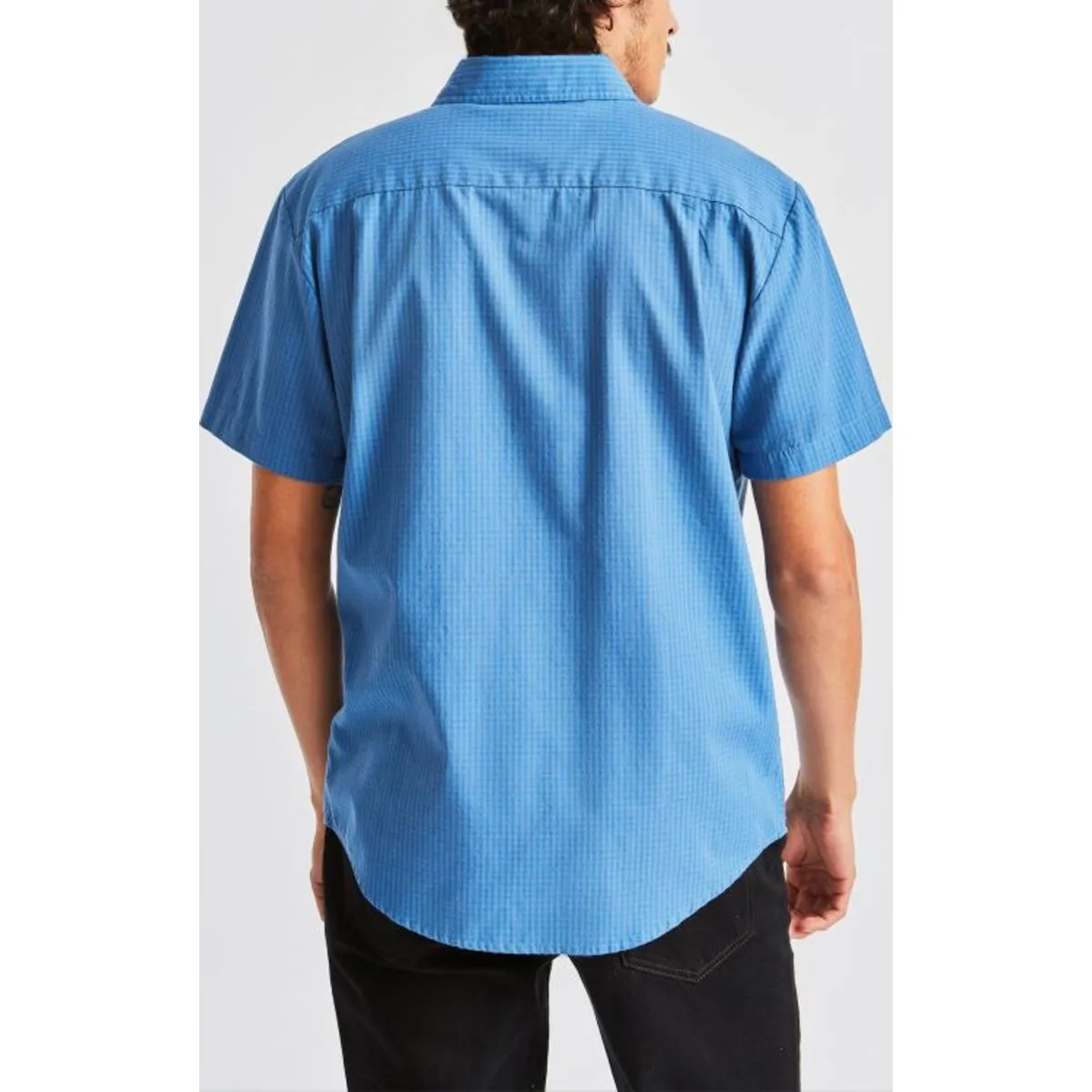 Charter Plaid S/S Woven - River Blue