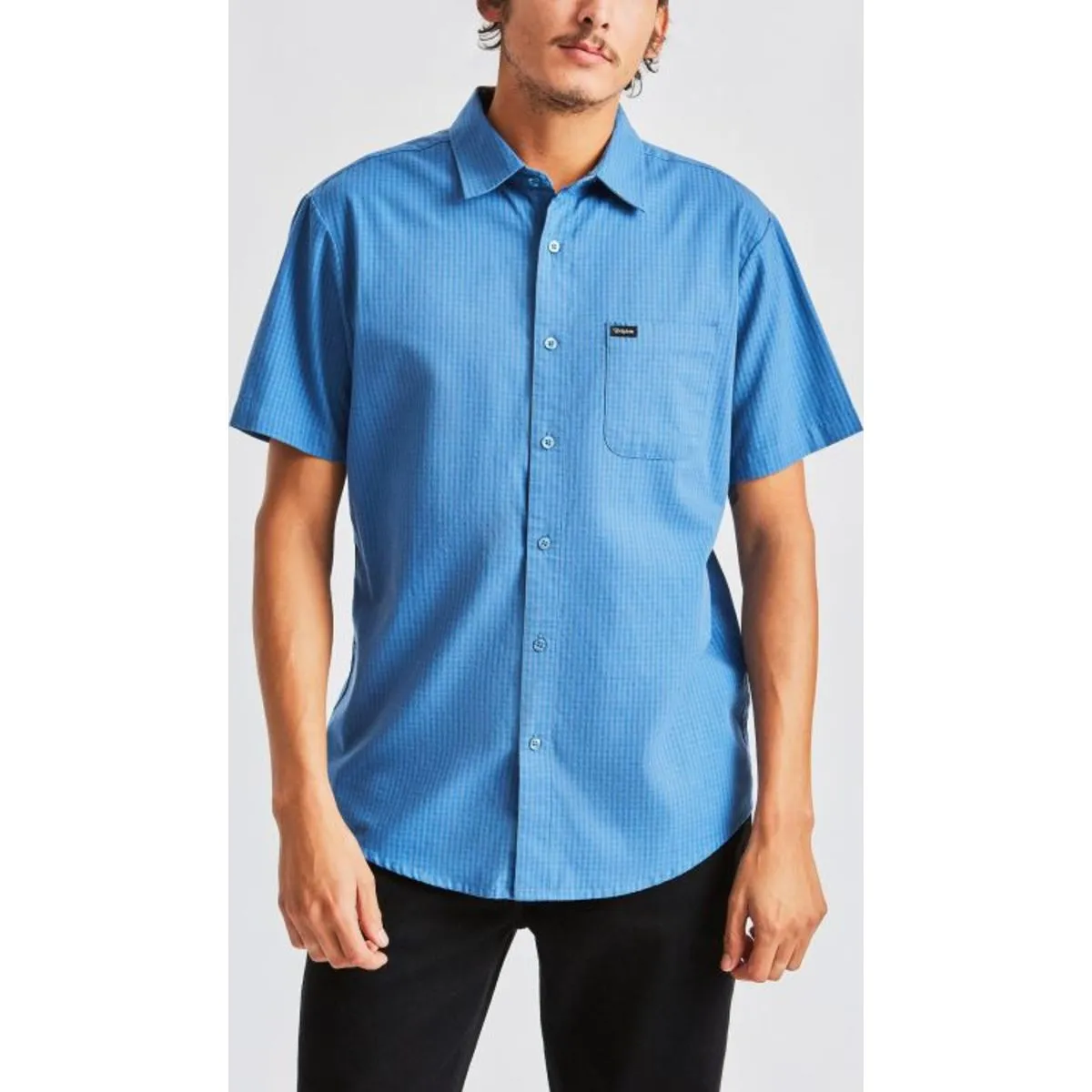 Charter Plaid S/S Woven - River Blue