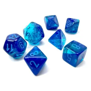 Chessex: Gemini 7P Blue-Blue / Light Blue