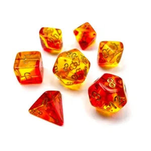Chessex: Gemini 7P Red Yellow / Gold