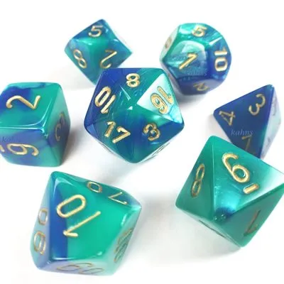 Chessex: Gemini 7PC Blue Teal / Gold