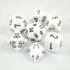 Chessex: Opaque 7Pc White / Black