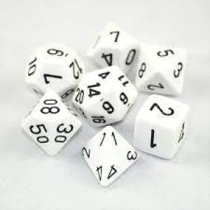 Chessex: Opaque 7Pc White / Black