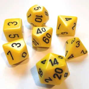 Chessex: Opaque: 7Pc Yellow/Black