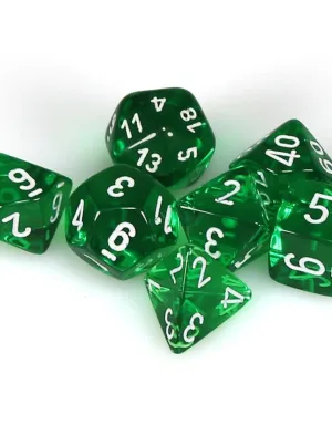 Chessex: Translucent 7PC Green/White