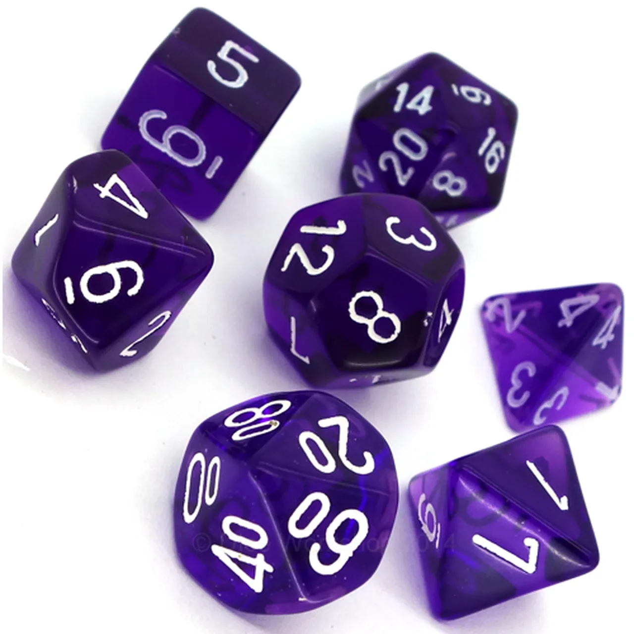 Chessex: Translucent 7PC Purple/White