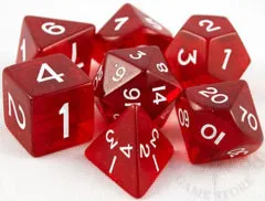 Chessex: Translucent 7PC Red/White