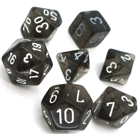 Chessex: Translucent 7PC Smoke/White