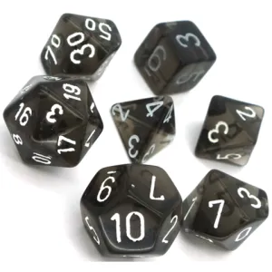 Chessex: Translucent 7PC Smoke/White
