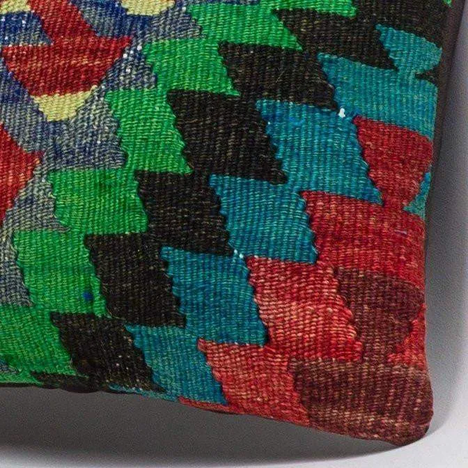Chevron Multi Color Kilim Pillow Cover 16x16 3311