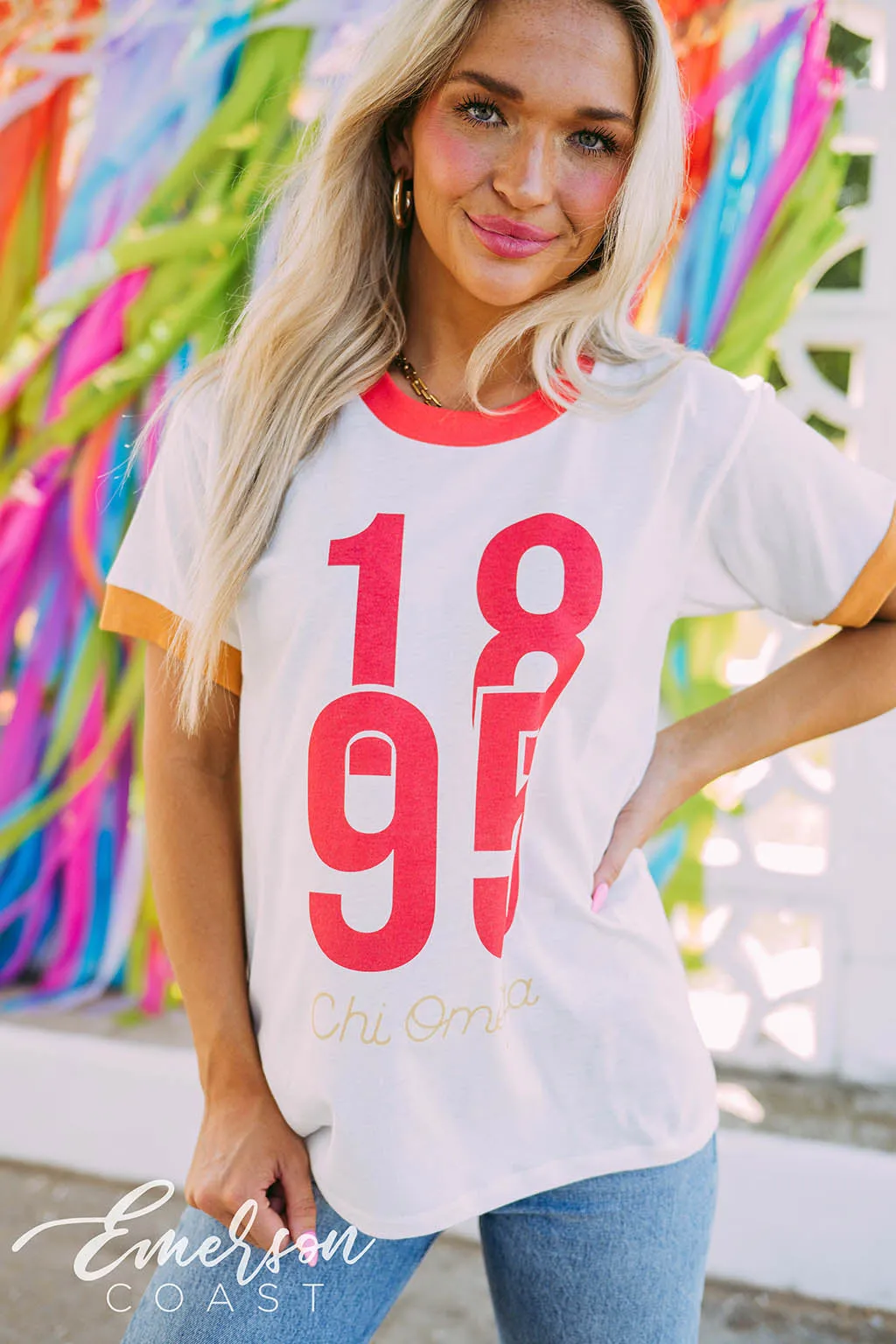 Chi Omega 1895 Colorblock Ringer