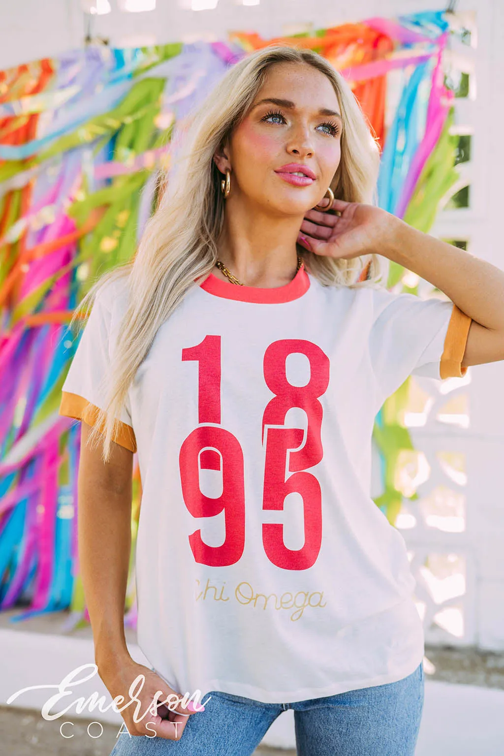 Chi Omega 1895 Colorblock Ringer