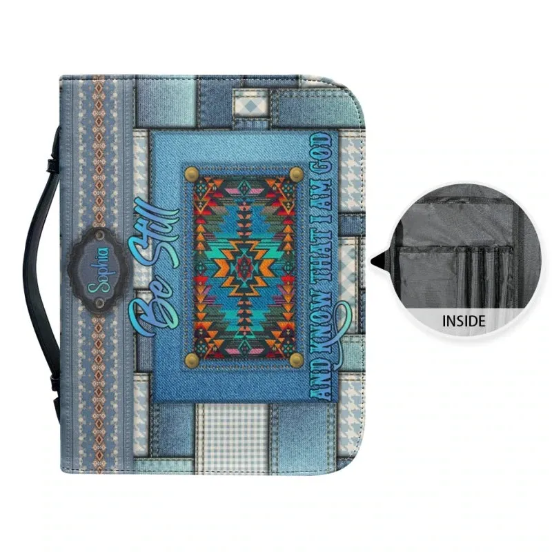 Christianartbag Bible Cover - Intage Hand-woven Southwest Lacing Design Bible Cover - Personalized Bible Cover - Southwestern Serenity Bible Cover -  CABBBCV02080923.