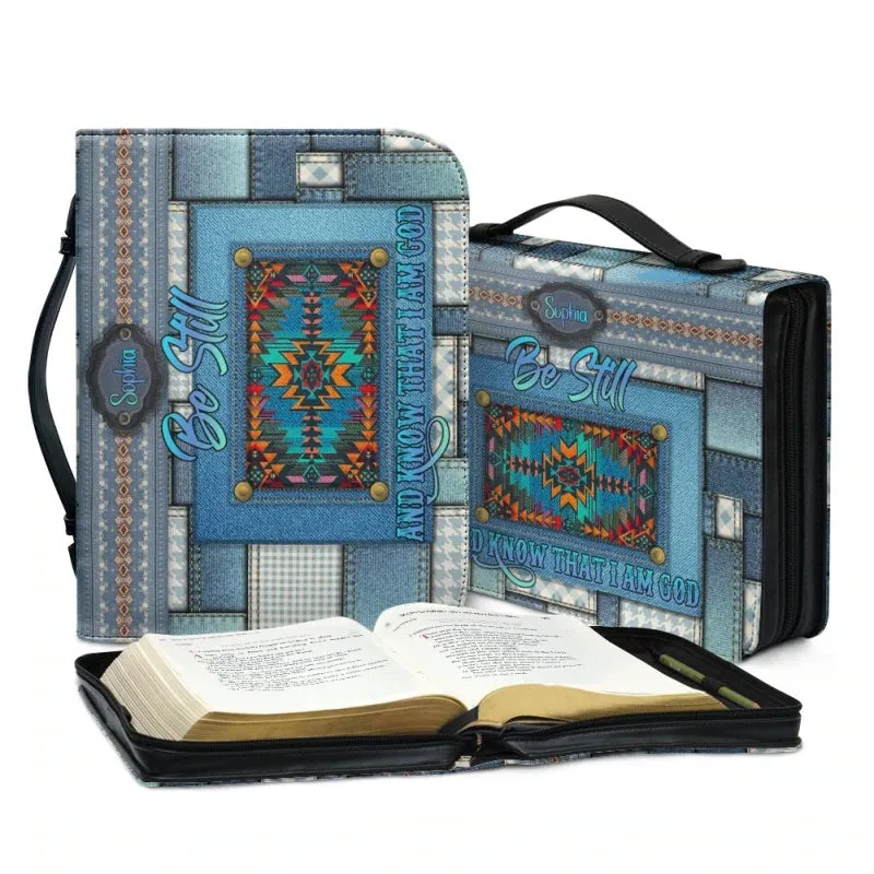 Christianartbag Bible Cover - Intage Hand-woven Southwest Lacing Design Bible Cover - Personalized Bible Cover - Southwestern Serenity Bible Cover -  CABBBCV02080923.