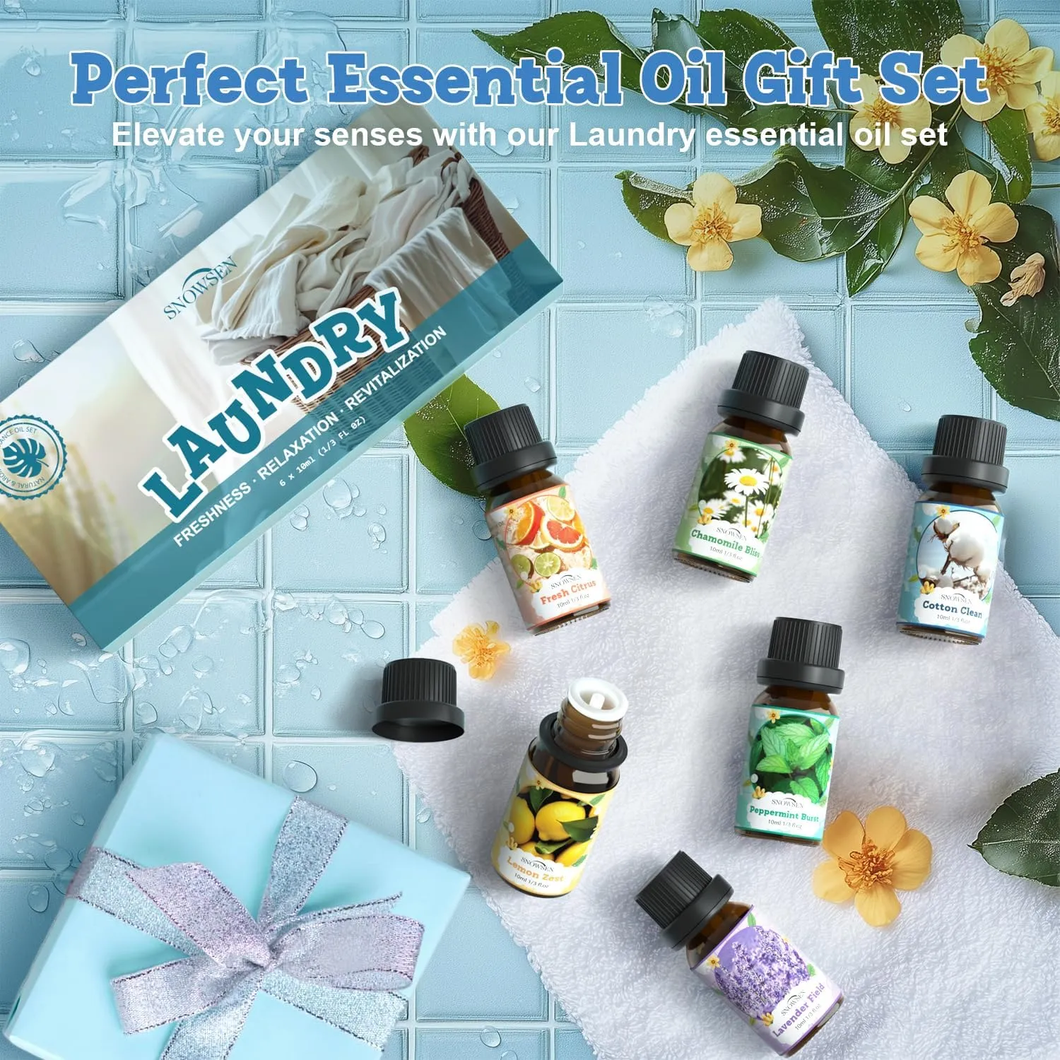 Christmas Essential Oil Gift Set - Holiday Fragrance Oils for Diffuser, Soap & C