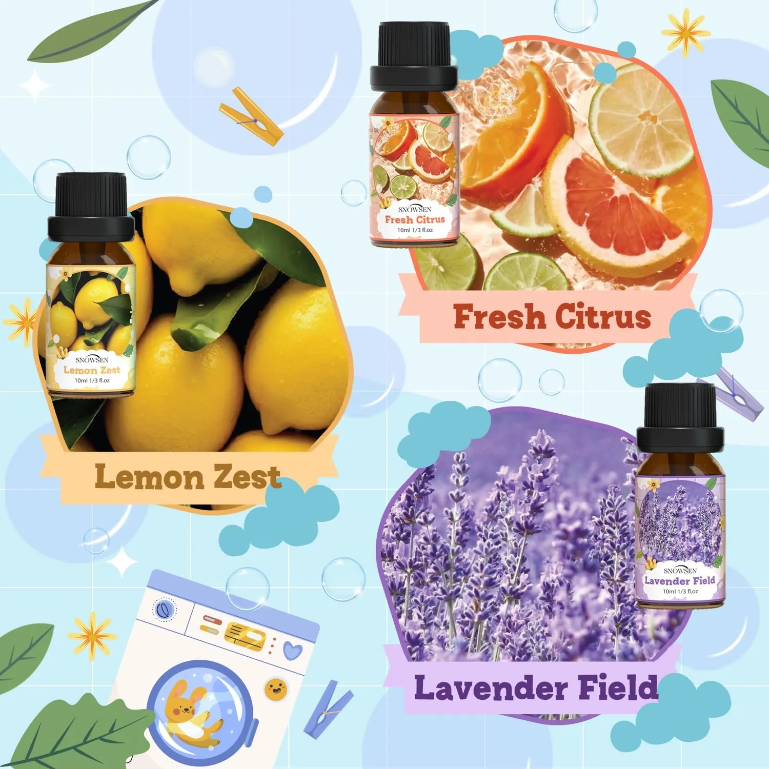 Christmas Essential Oil Gift Set - Holiday Fragrance Oils for Diffuser, Soap & C