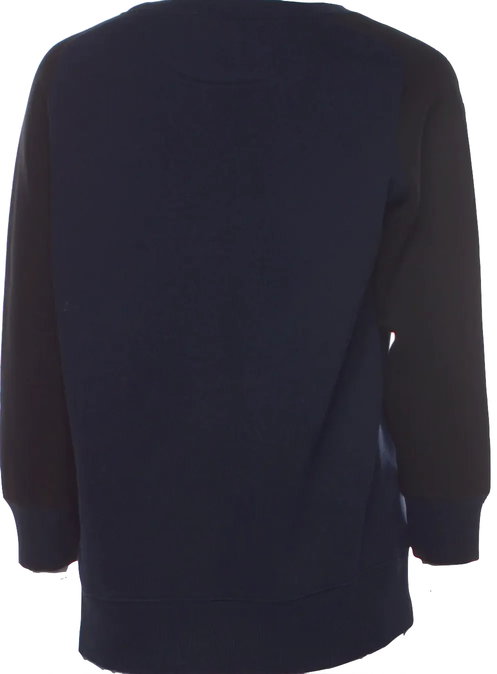 Christopher Kane UK. Colorblock Blue/Black 3/4 Sleeve Top w/Circles Embellishment