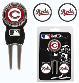 Cincinnati Reds Golf Divot Tool with 3 Markers