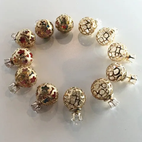 Circone/Gold Crystal Double Earrings