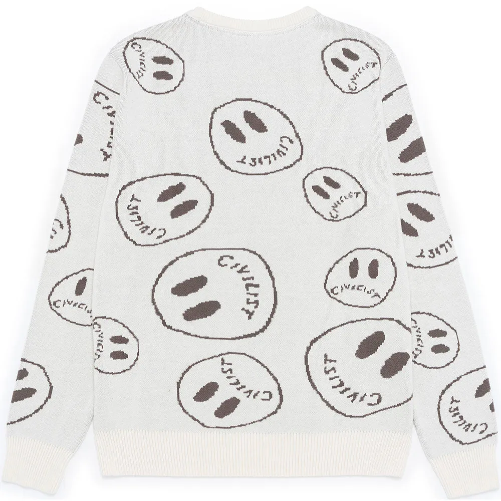 Civilist Smiler Knit Crew Ecru