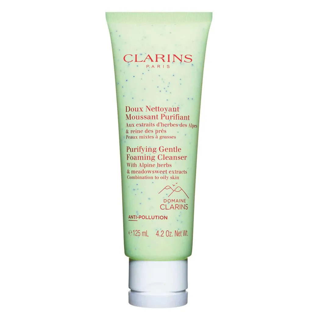 Clarins Purifying Gentle Foaming Cleanser For Women With Alpine Herbs And Meadowsweet Extracts 125ml