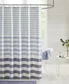 Colette Stripe Blended Yarn Dyed Woven Shower Curtain