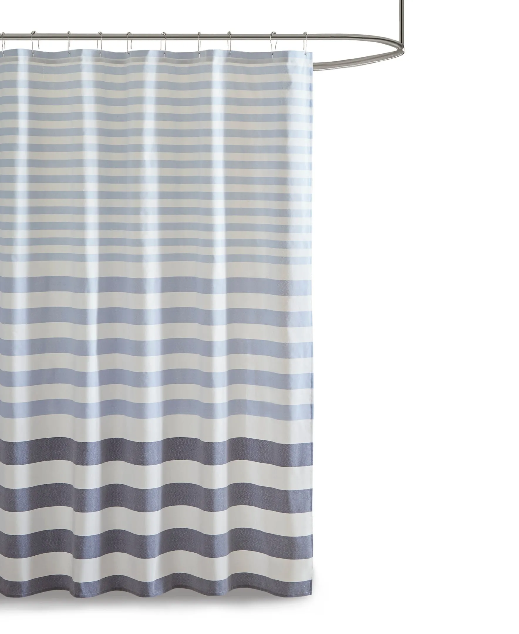Colette Stripe Blended Yarn Dyed Woven Shower Curtain