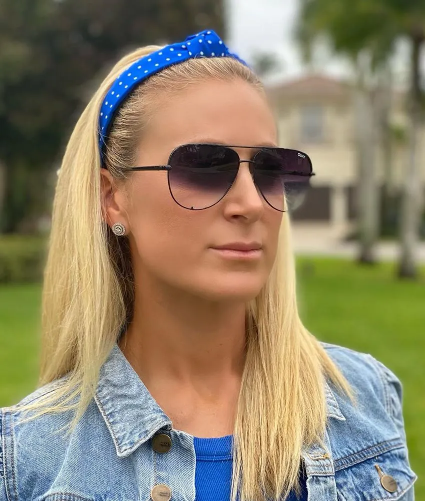 Collegiate Blue and Orange - Knotted Headband