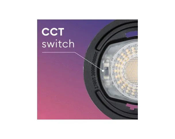 Collingwood DLT551500A H2 Lite CSP 4.2W-6W IP65 Fire-Rated Fixed CCT LED Dimmable Downlight with Matt White Bezel