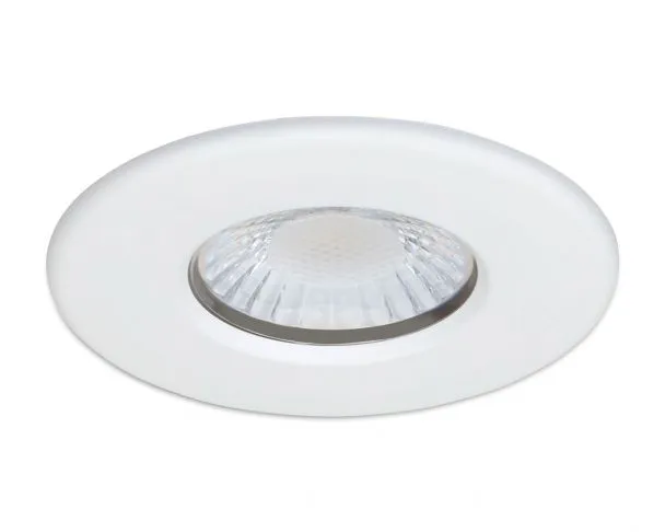 Collingwood DLT551500A H2 Lite CSP 4.2W-6W IP65 Fire-Rated Fixed CCT LED Dimmable Downlight with Matt White Bezel
