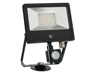 Collingwood FL03BPCS Black 30W Colour Switchable Floodlight, IP65, PIR