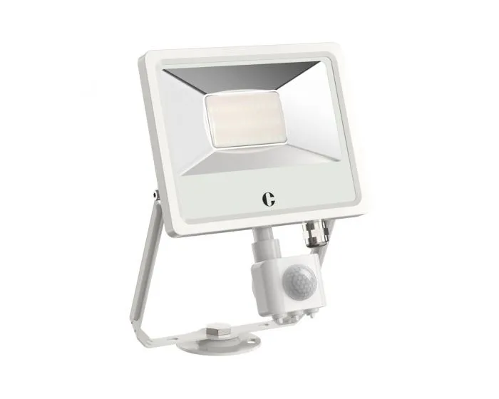Collingwood FL03WPCS White 30W Colour Switchable Floodlight, IP65, PIR