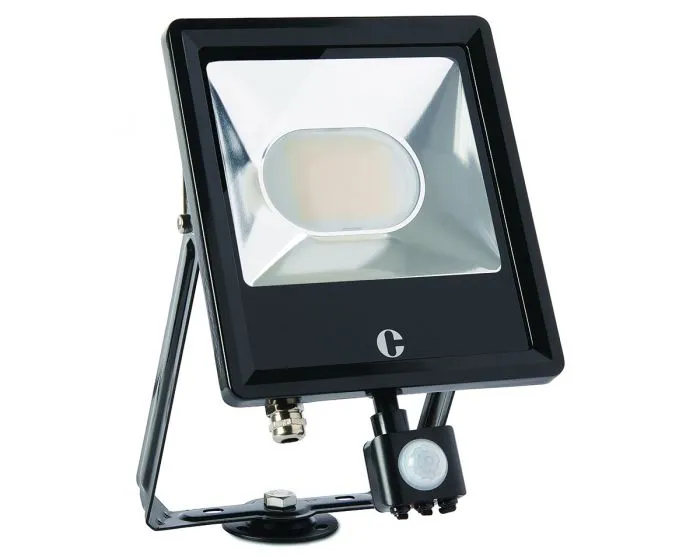 Collingwood FL05BPCS Black 50W Colour Switchable Floodlight, IP65, PIR