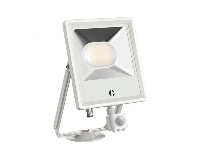 Collingwood FL05WPCS White 50W Colour Switchable Floodlight, IP65, PIR