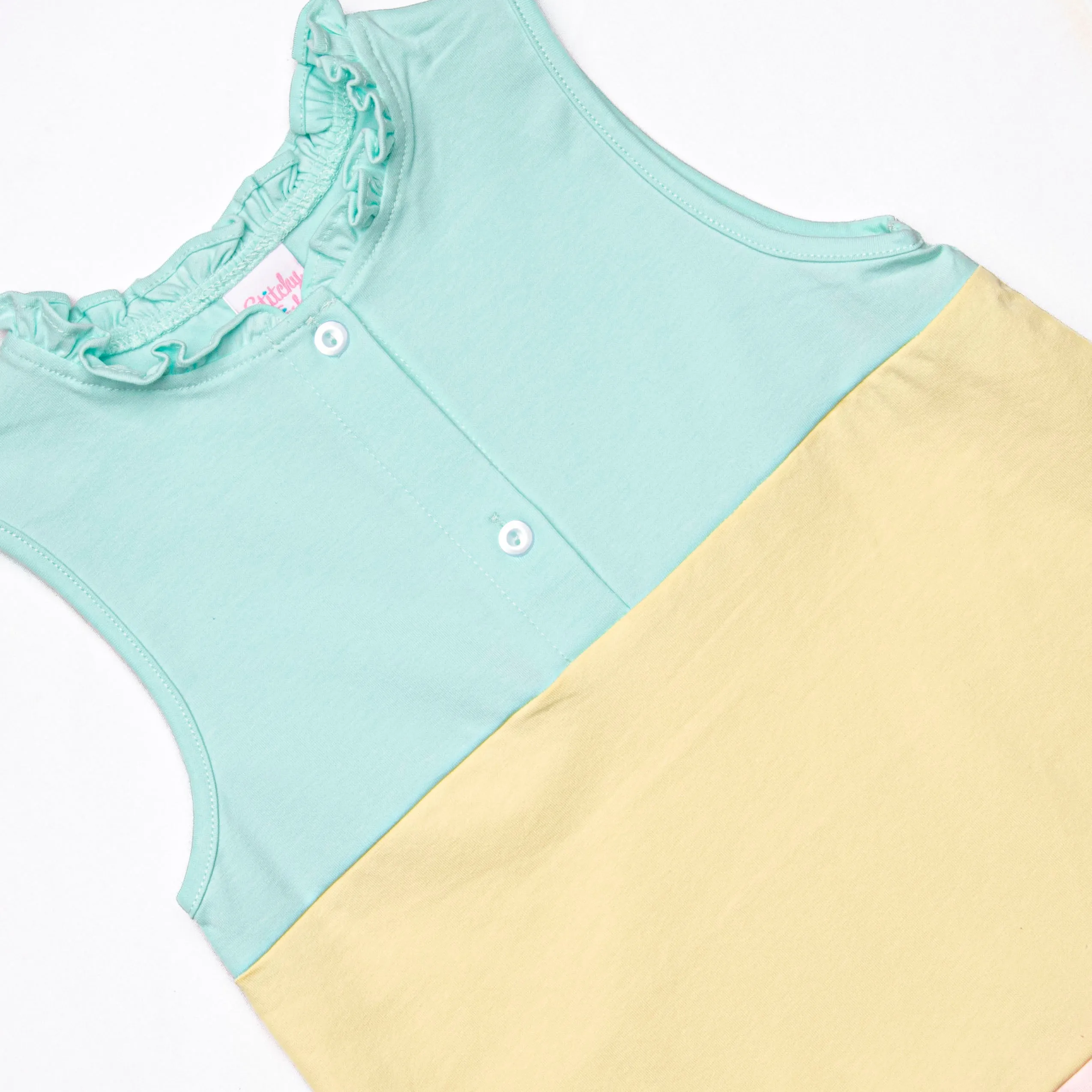 Color Block Clara Dress, Aqua