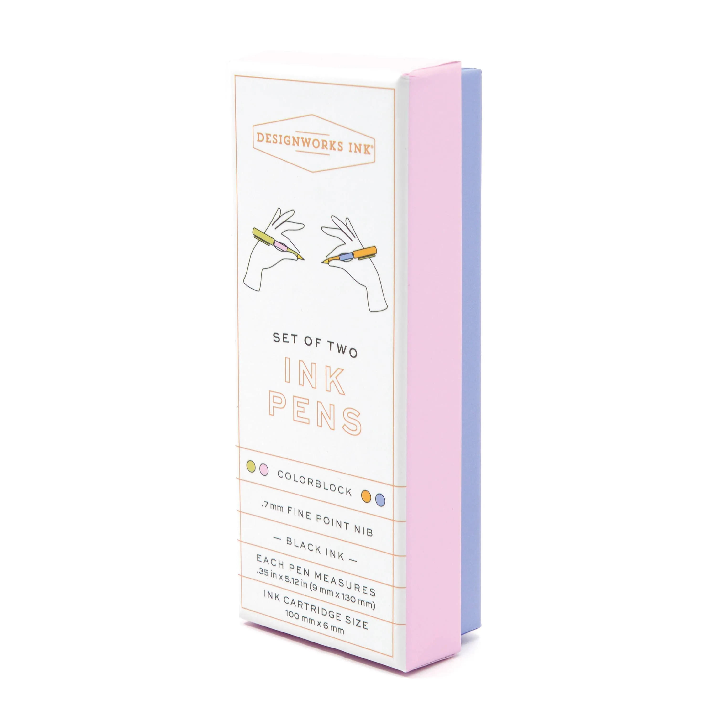 Color Block Pens, Set Of 2: Lilac   Cornflower