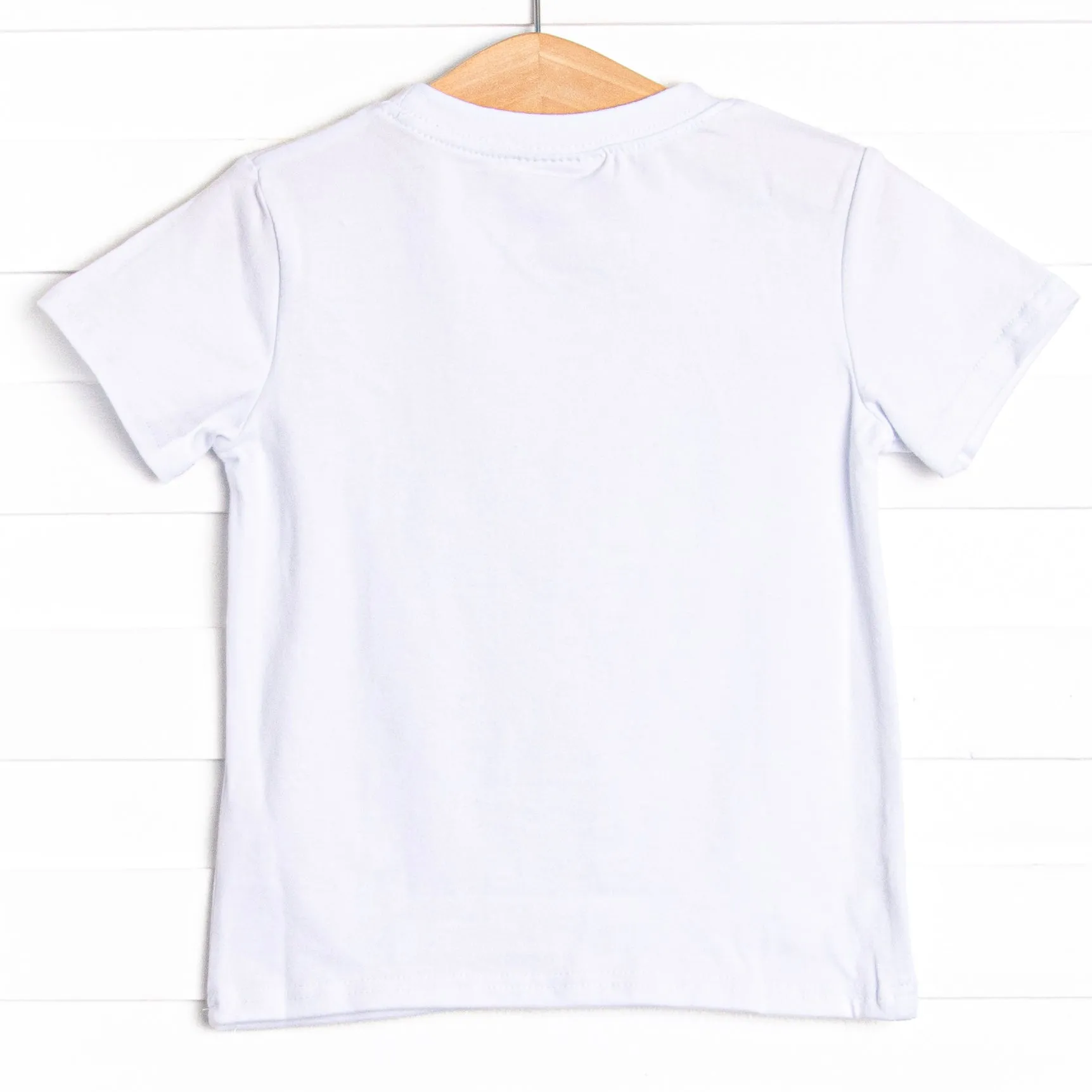 Colorblock Construction Applique Top, White