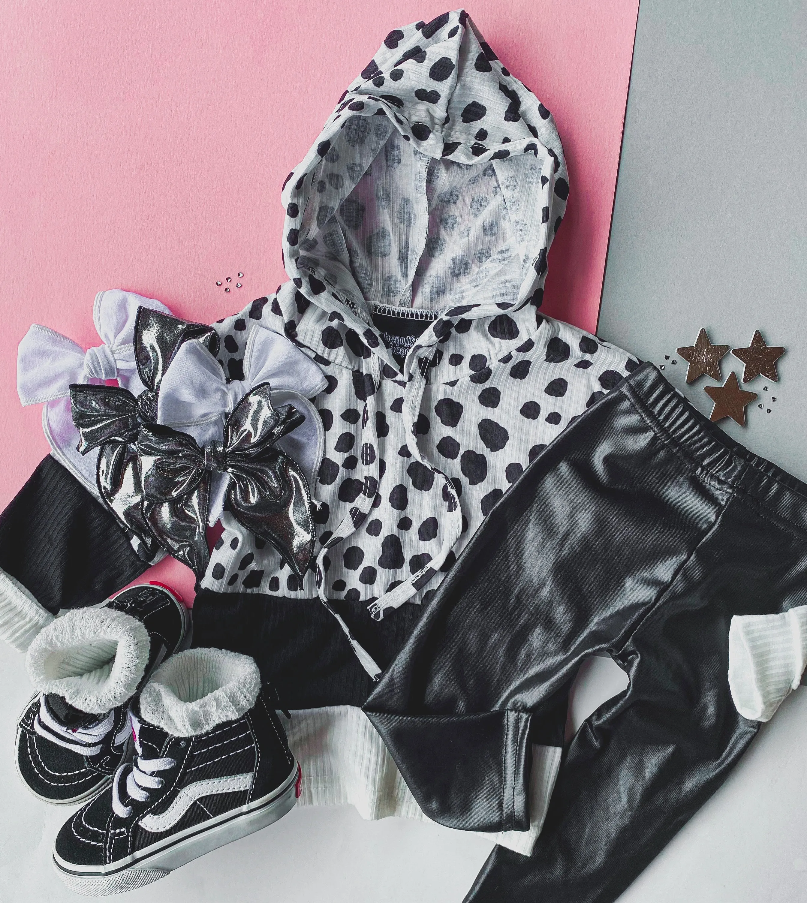colorblock dalmatian pullover