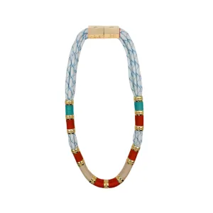Colorblock Necklace- Aperol Spritz