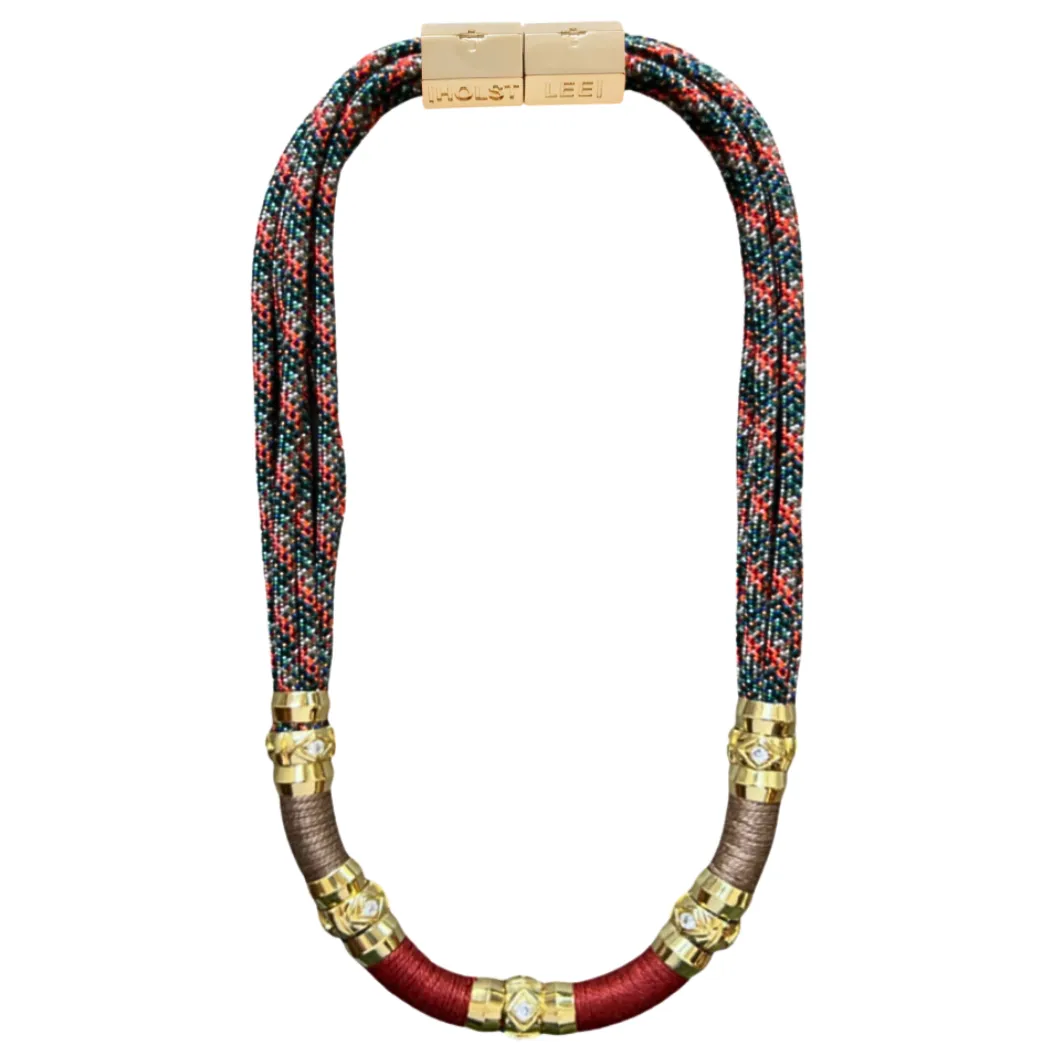 Colorblock Necklace Copper Evil Eye