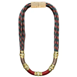 Colorblock Necklace Copper Evil Eye