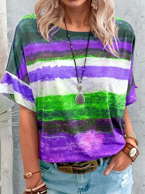 Colorblock Print Tee