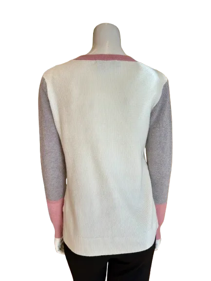 Colorblock Sleeve Crew Neck Top