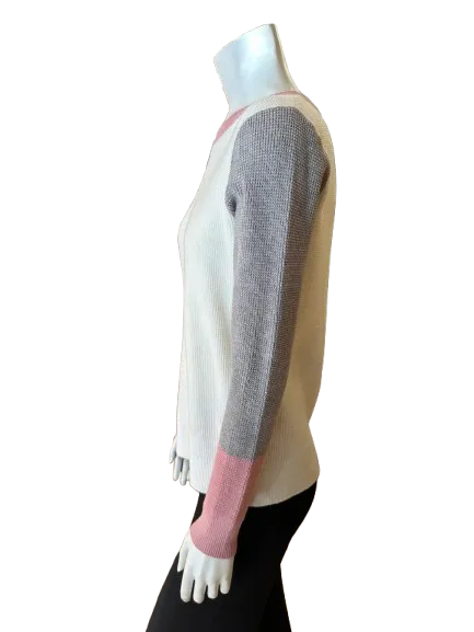 Colorblock Sleeve Crew Neck Top