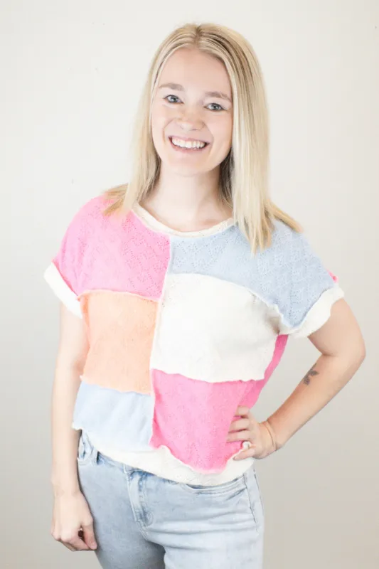 Colorblock Sweater Knit Top