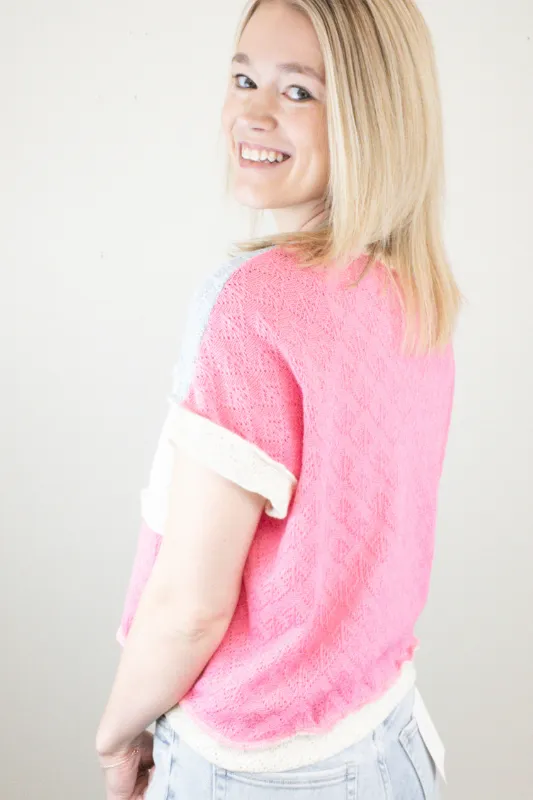 Colorblock Sweater Knit Top