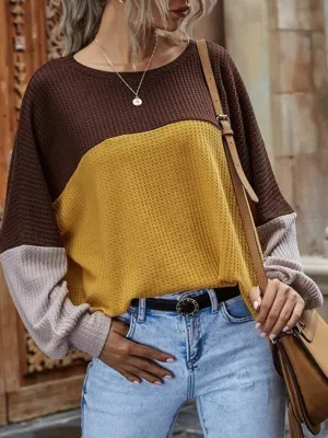 Colorblock Waffle Tee