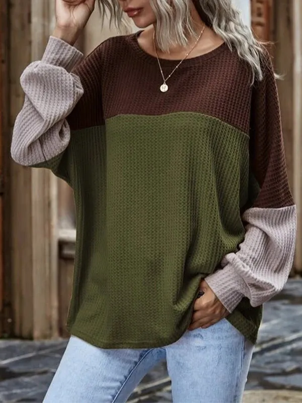 Colorblock Waffle Tee