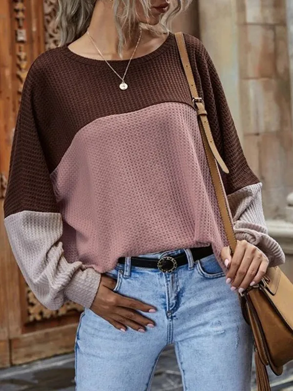 Colorblock Waffle Tee